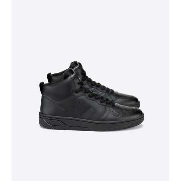 Black Men's Veja V-10 CWL High Top Shoes | AU 284GSO